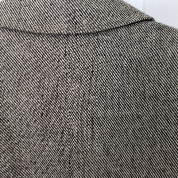 Zara Faux Leather Sleeve Herringbone Blazer - Picture 7 of 12